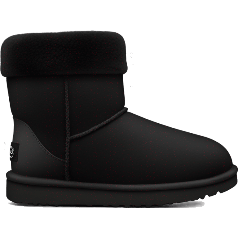 Ugg mini boot black with black fur emoji