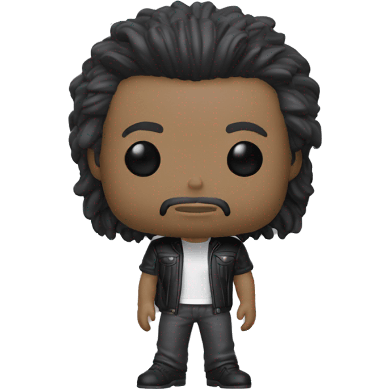 Un chico con cabello con corte Mullet,de tez blanca y ropa estilo old money en estilo funko pop emoji