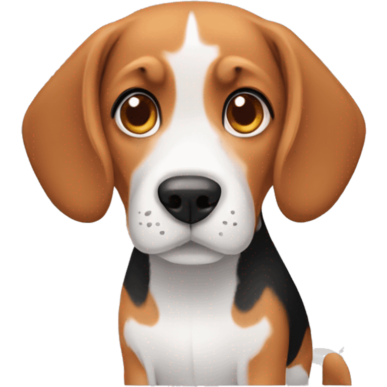 Beagle com coração  emoji