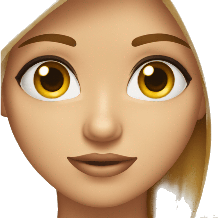 Chica rubia de ojos marrones  emoji