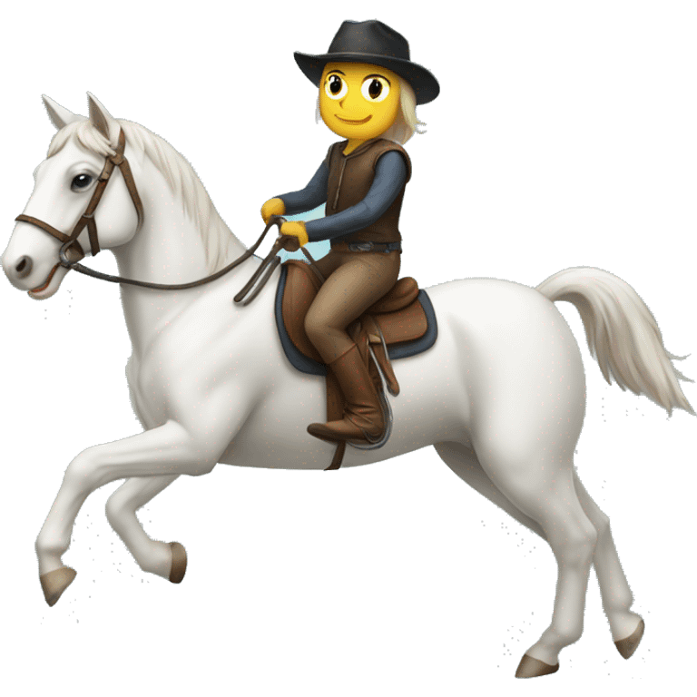 cat horse riding emoji