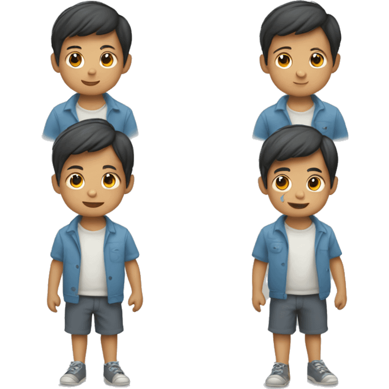 niño con pelo chino emoji