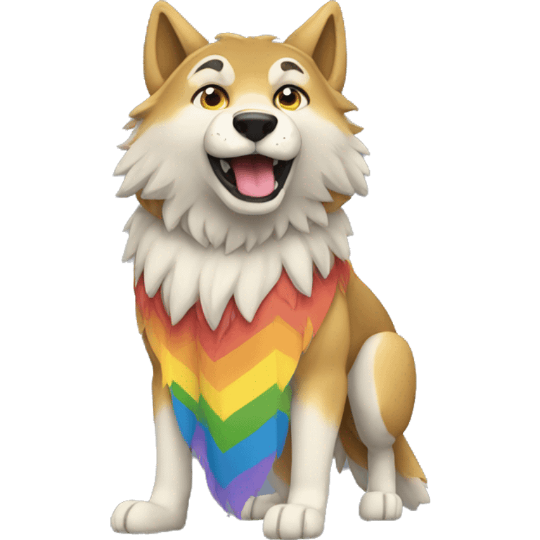 pride wolf emoji