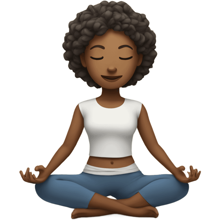 Yoga with inner peace emoji