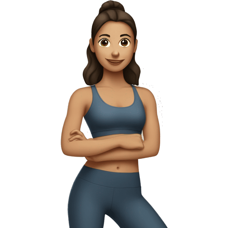 Brunette girl in Pilates  emoji