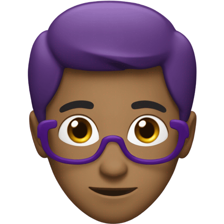 The word purple in purple  emoji