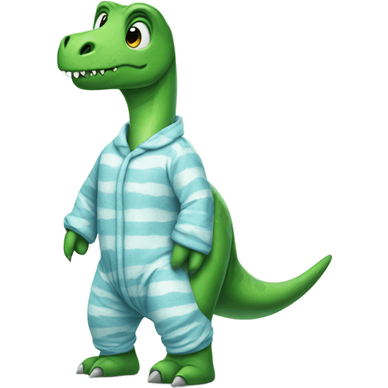 Dinosaur in pajamas emoji