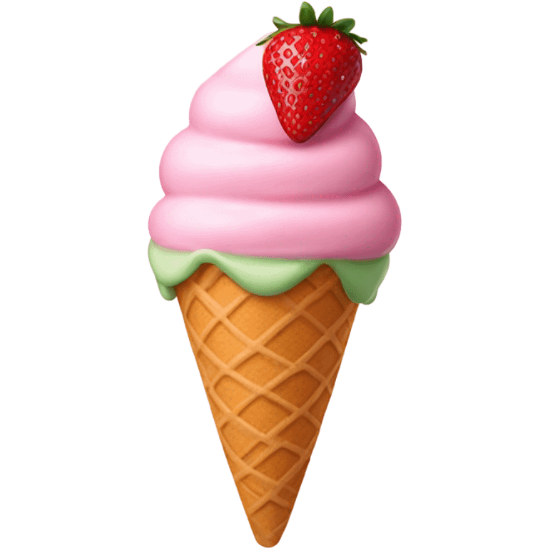 Strawberry
Ice cream cone emoji