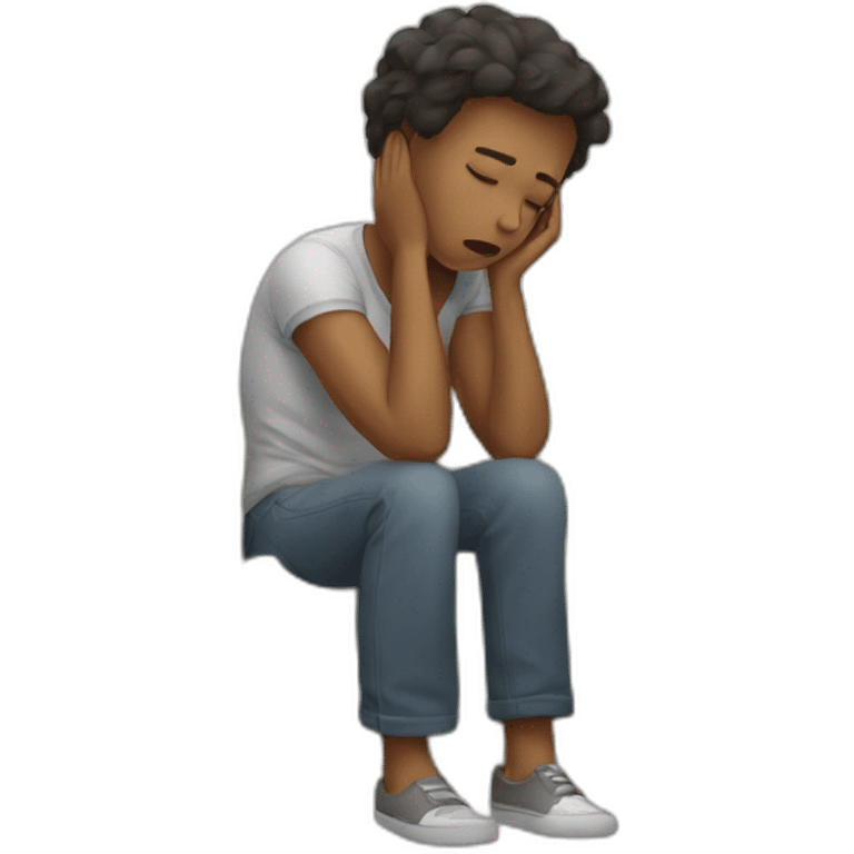 Exhausted friend emoji