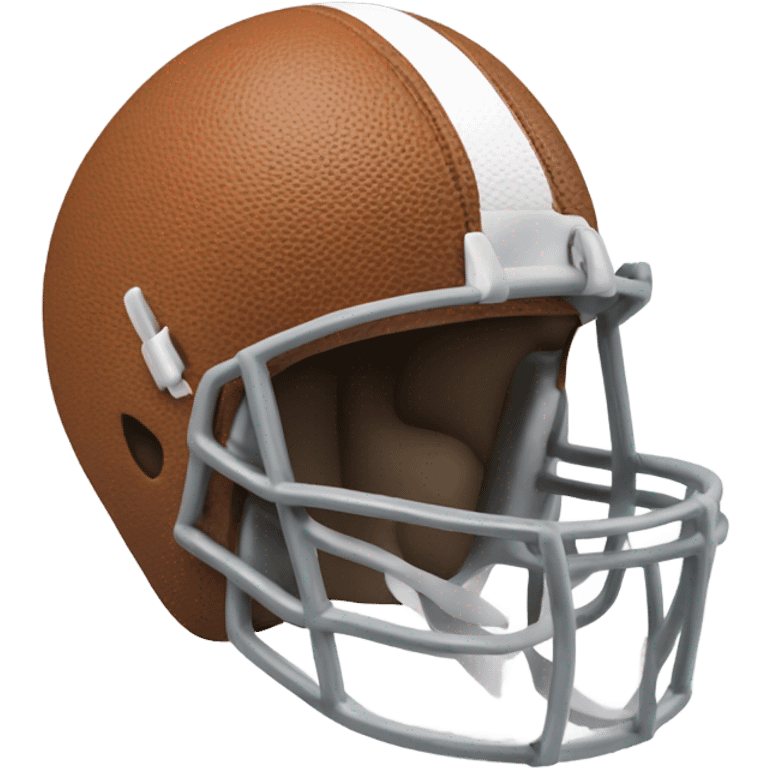 American Football with a sad face on it  emoji