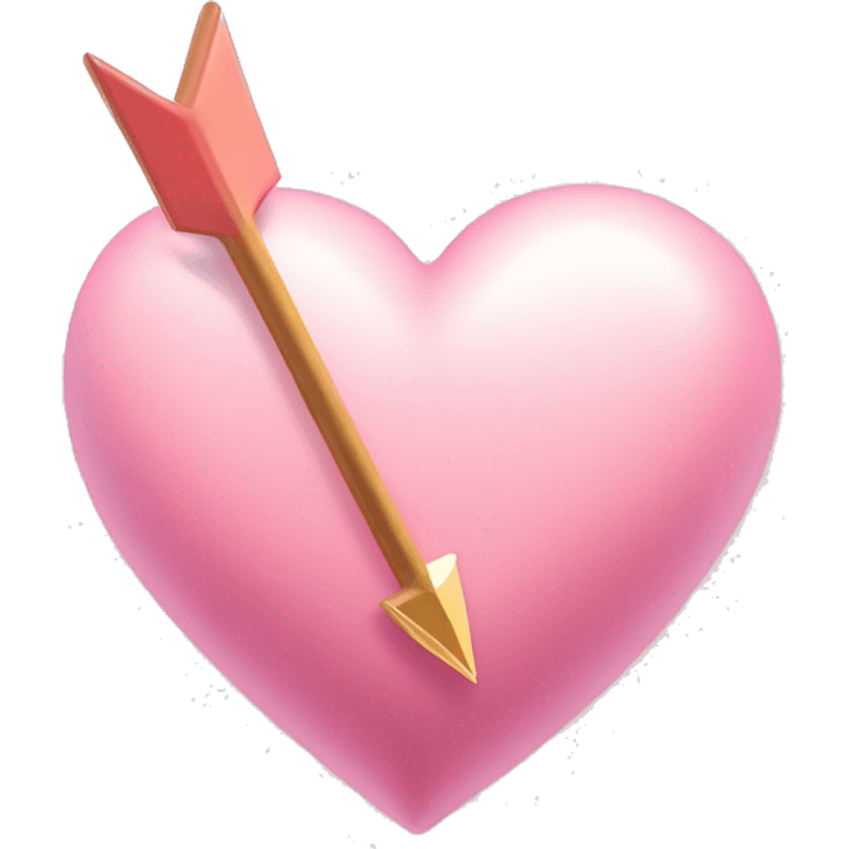 pastel pink heart with an arrow going through it and sparkles emoji