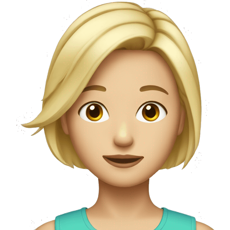 Blonde girl with short hair  emoji