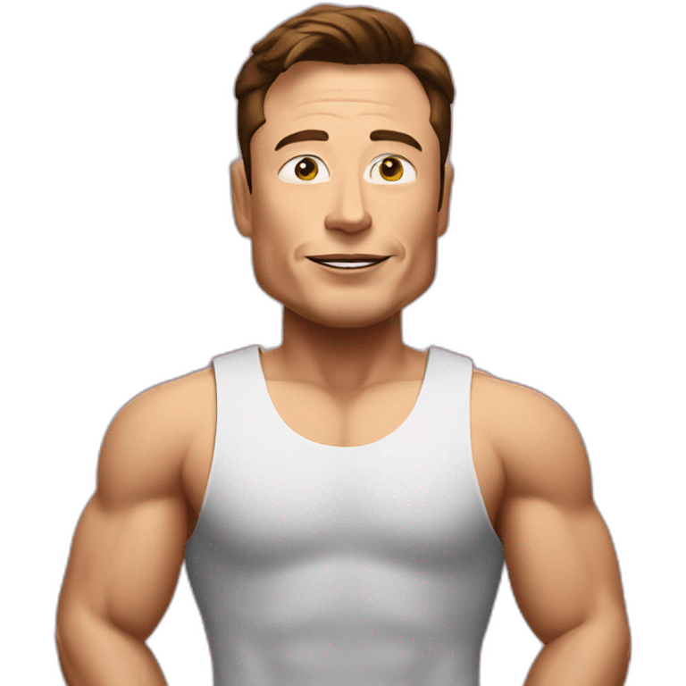 elon musk with muscles emoji