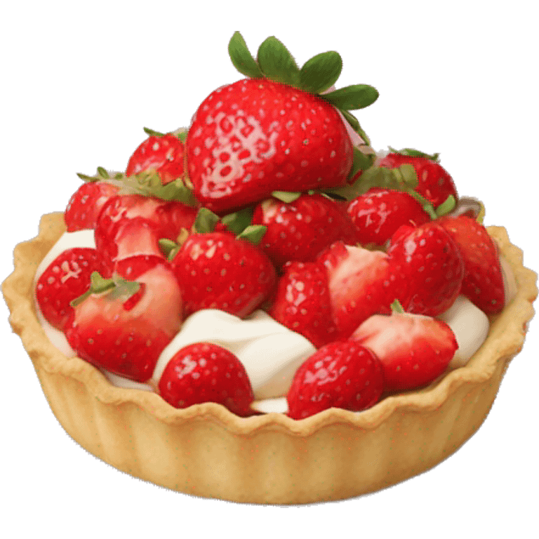 strawberry and cream tart emoji