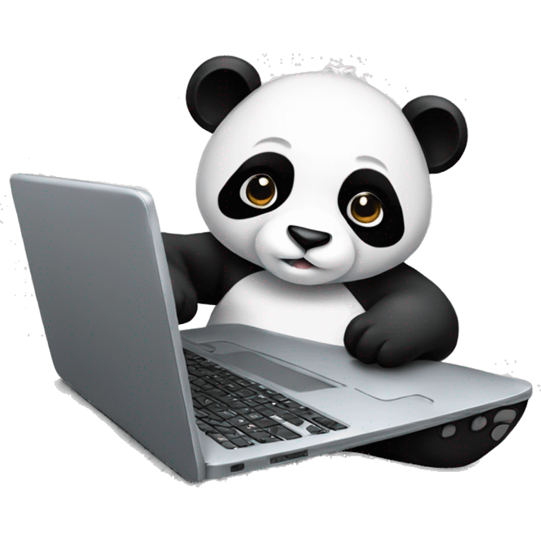 panda working on a laptop emoji