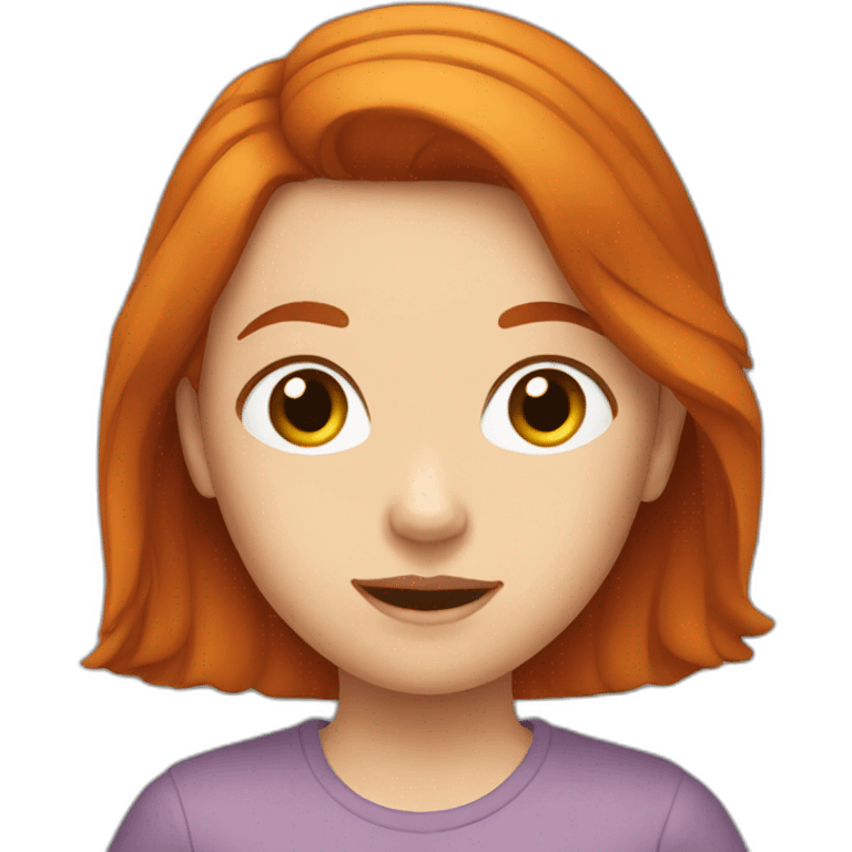 Fille rousse emoji