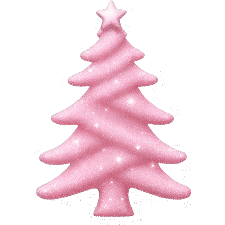 baby pink sparkly decorated christmas tree emoji