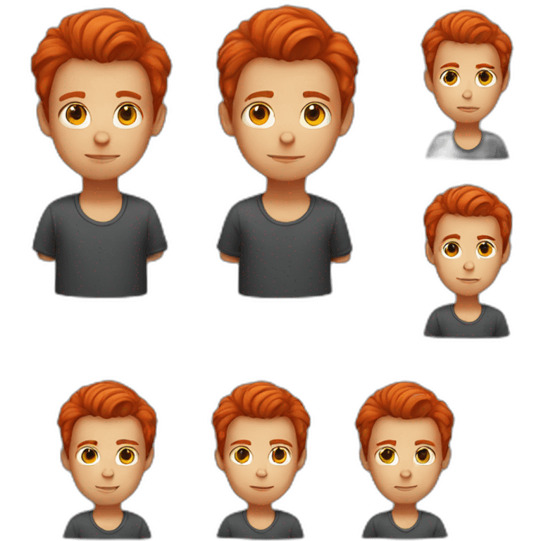 Boy red hair emoji