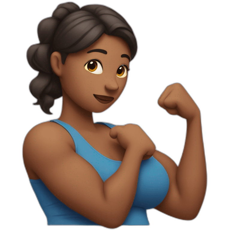 pregnant woman flexing bicep emoji