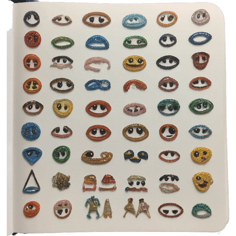 Sketchbook for beading emoji