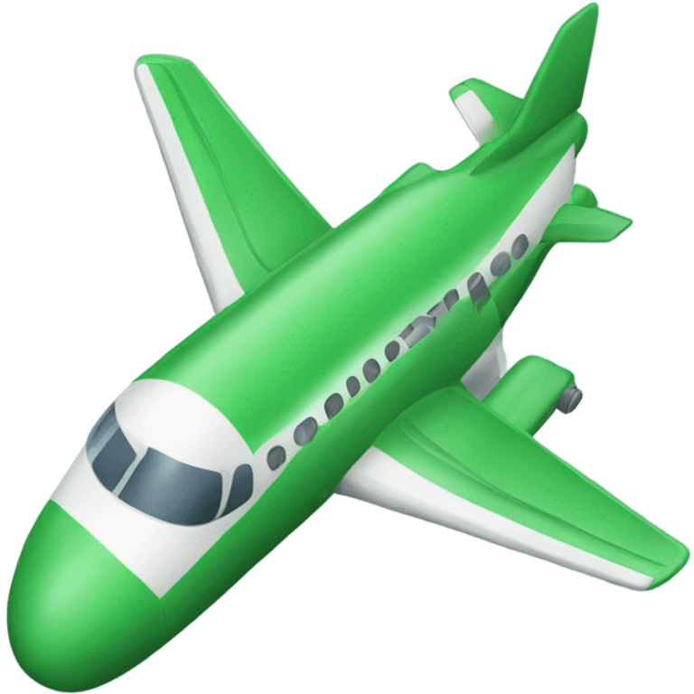 Green aeroplane emoji