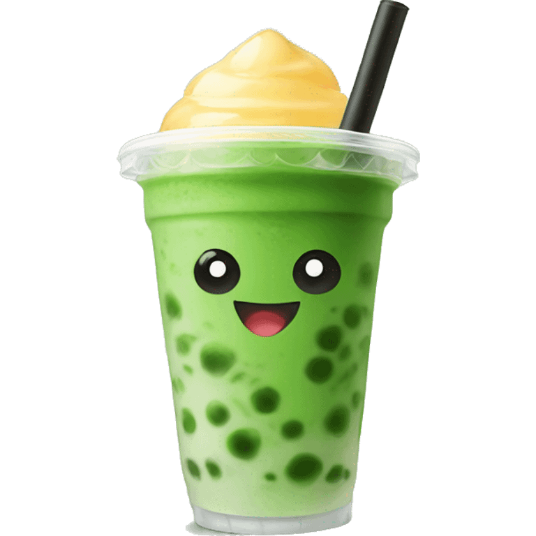 matcha bubble tea emoji