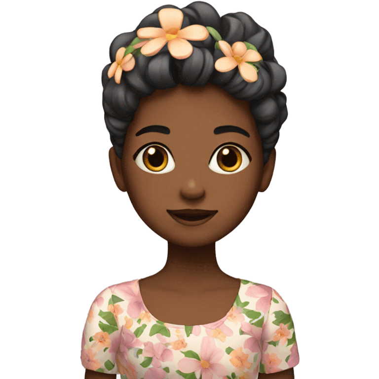 girl in flower dress emoji