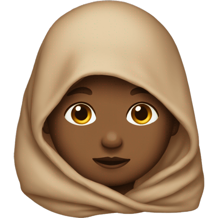 Long Swaddled brown baby emoji