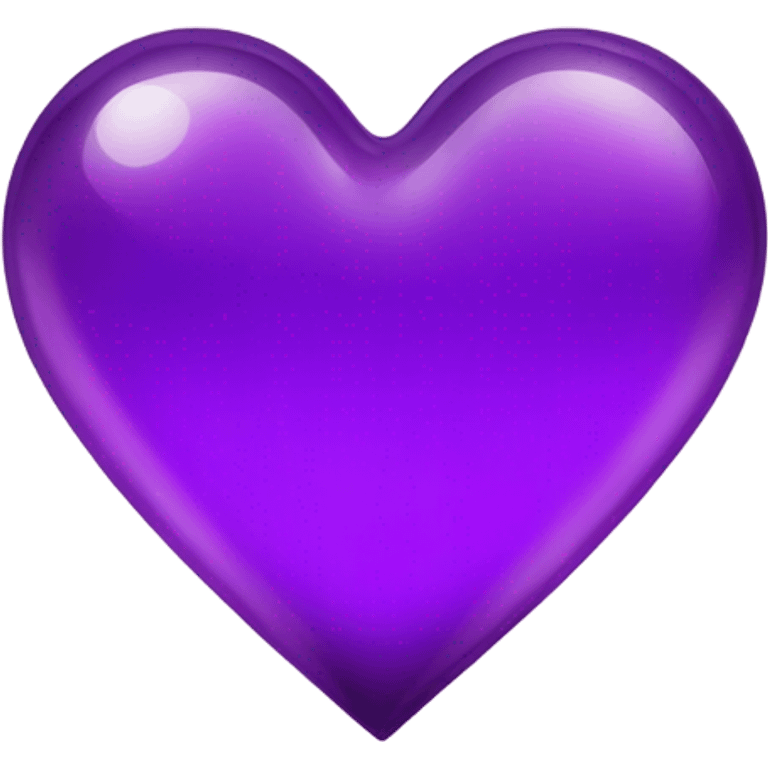 Shiny glass violet heart  emoji