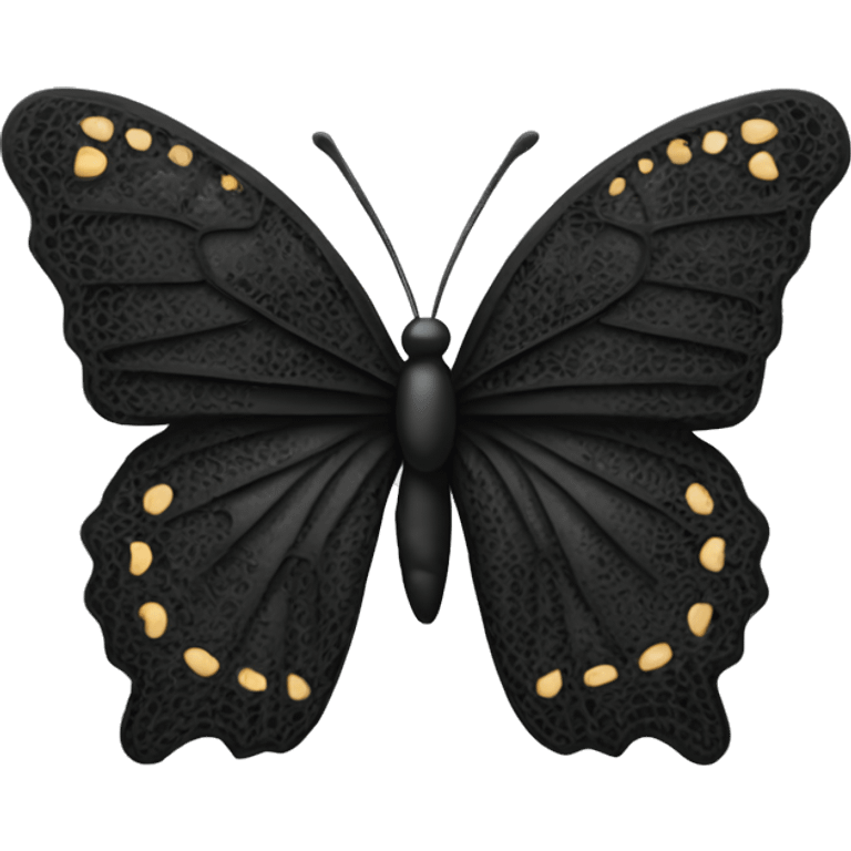 Black lace butterfly emoji