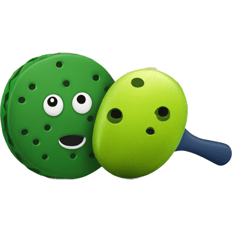 Pickle ball and paddle  emoji