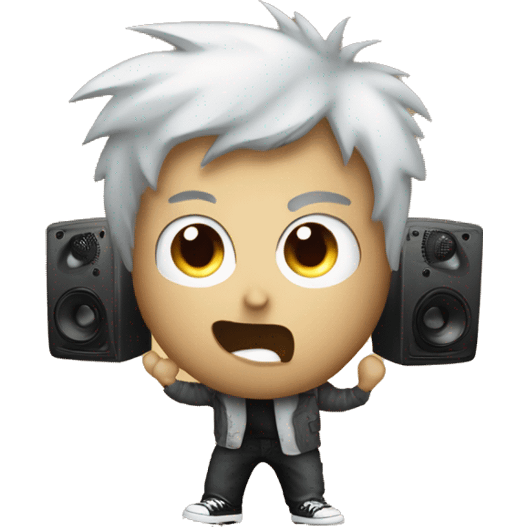 Billy Joe Armstrong holds loud speaker emoji