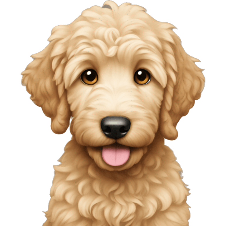 Golden doodle puppy emoji