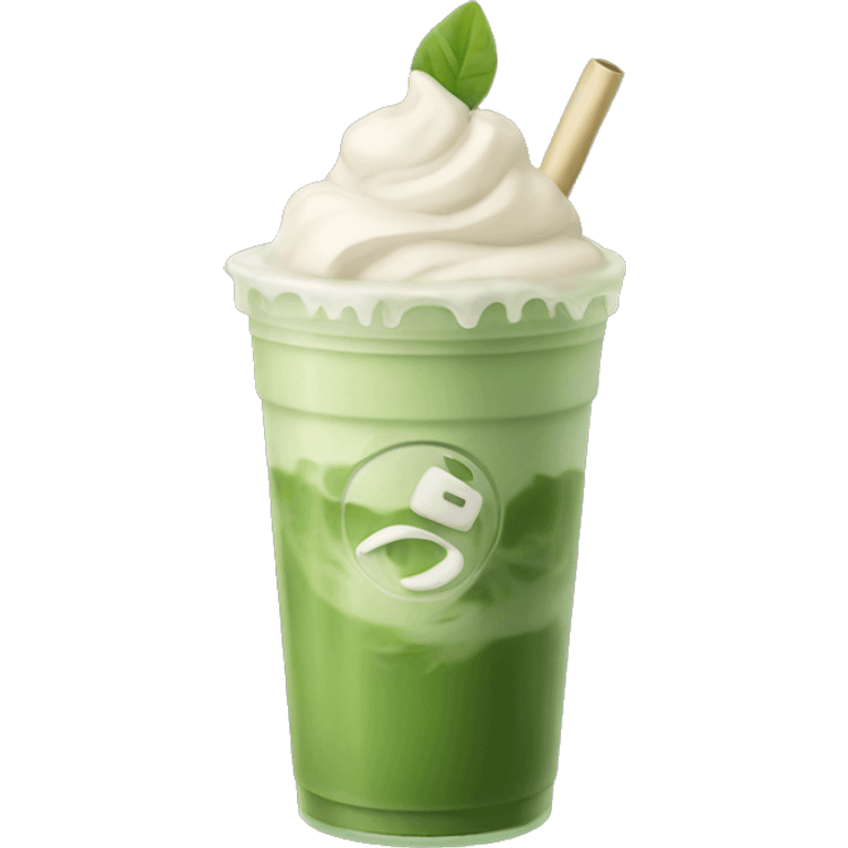 Iced matcha latte  emoji