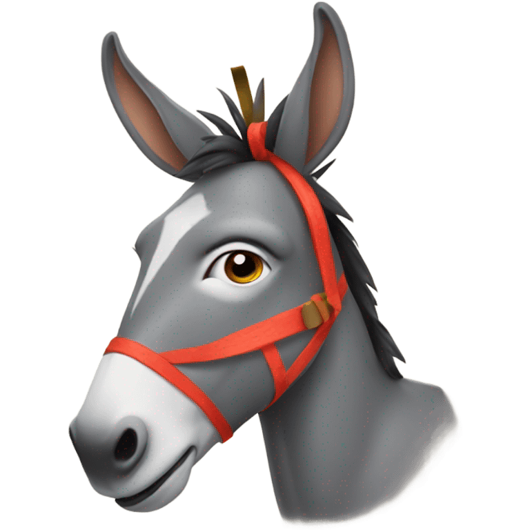 donkey with bow emoji