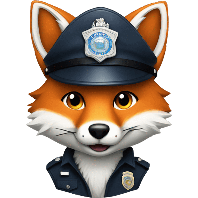 Furry fox as police  emoji