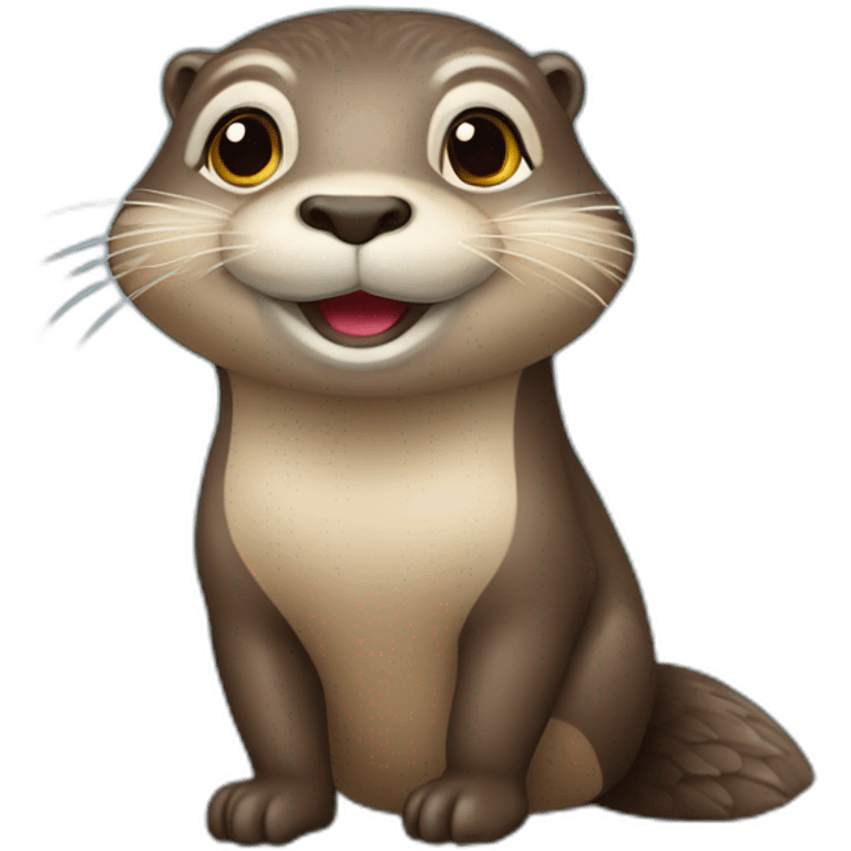 Loutre sur cheval emoji