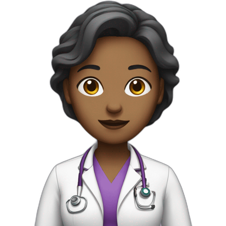 Purple female doctor emoji