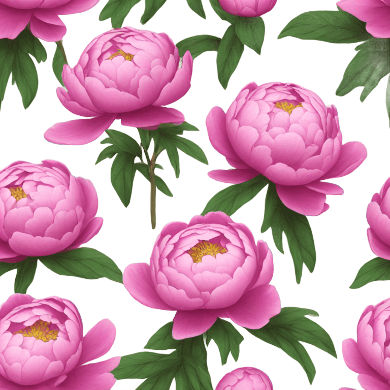 Peony flowers emoji