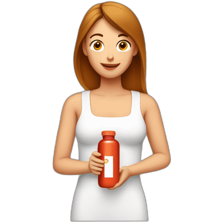 mom holding ibuprofen bottle emoji