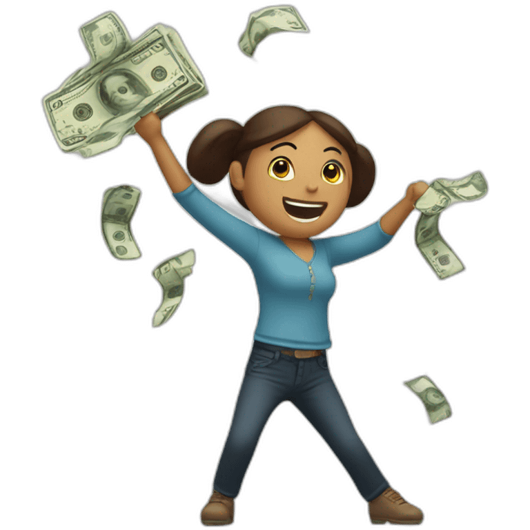 Money dancing macarena emoji