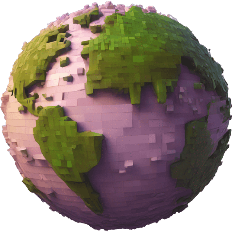 Voxel planet emoji