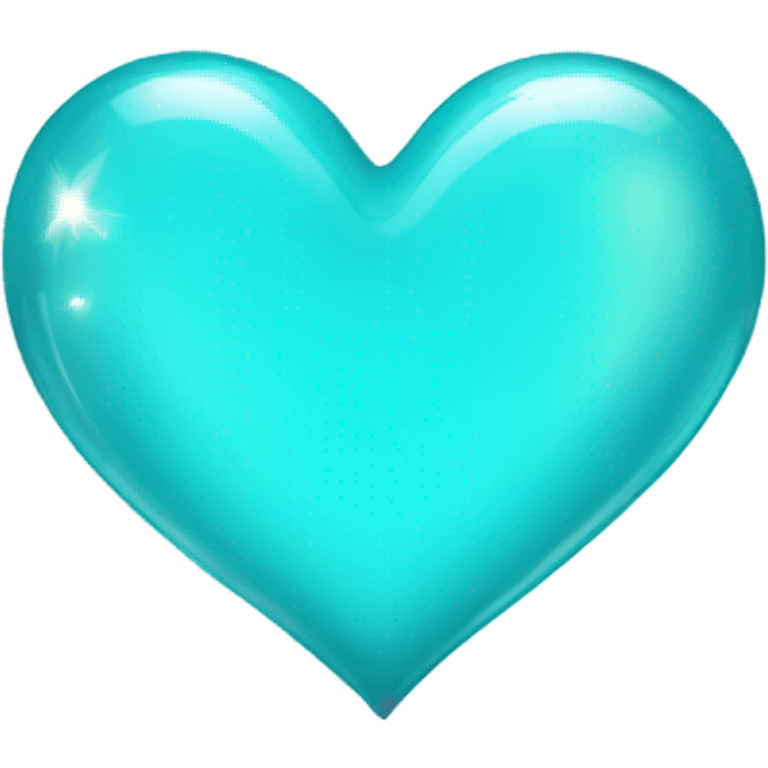 Shiny Aqua heart emoji