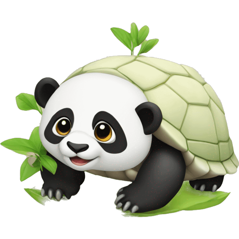 une tortue panda emoji