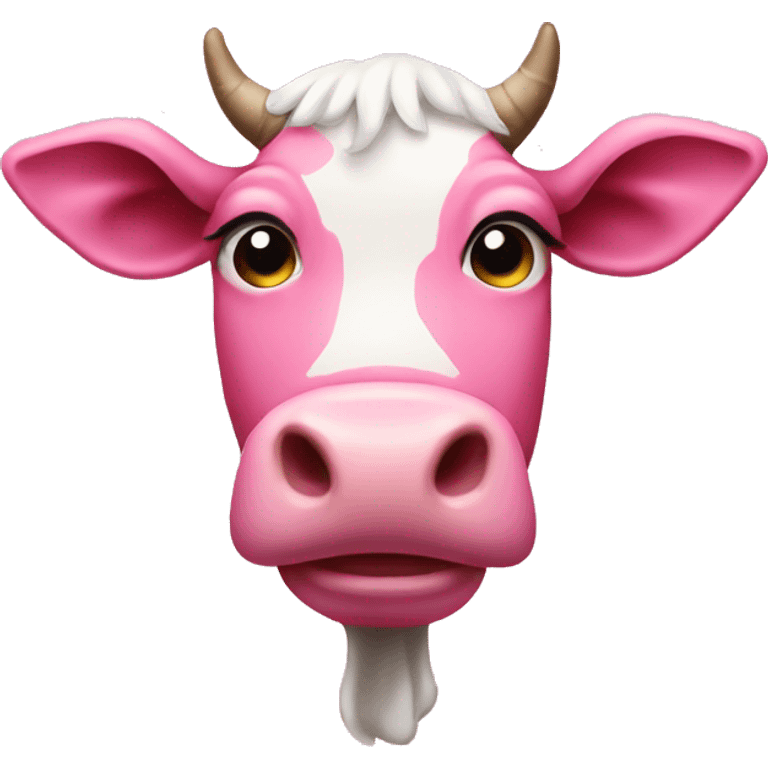 Pink cow emoji