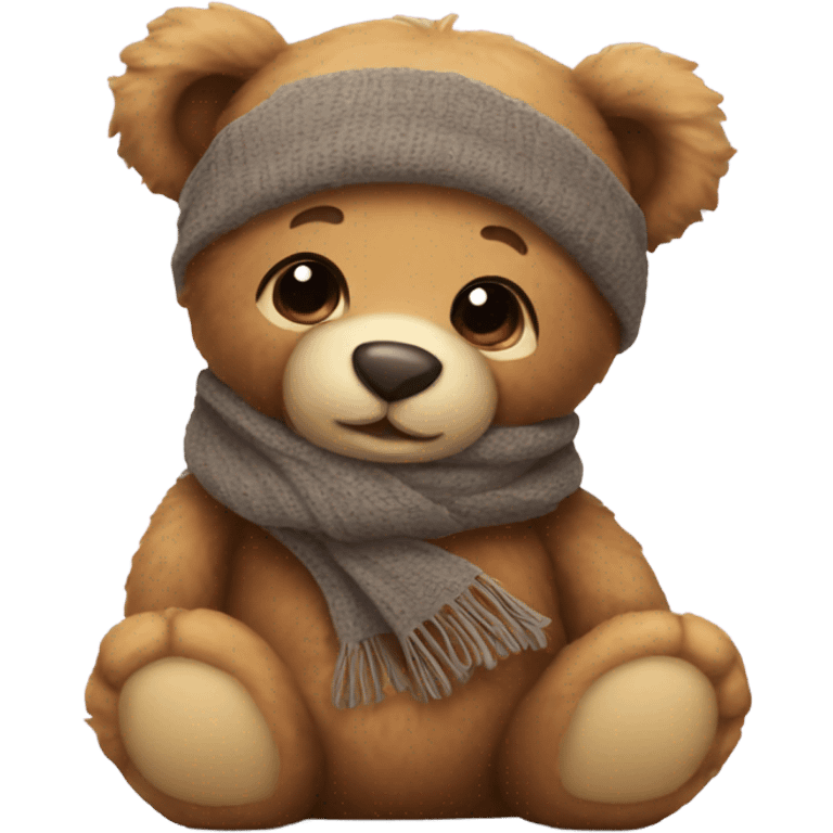 teddy bear with scarf emoji