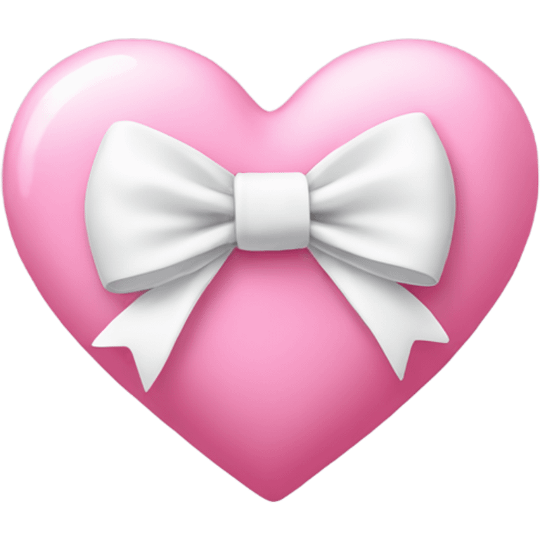 Pink heart with a white bow emoji