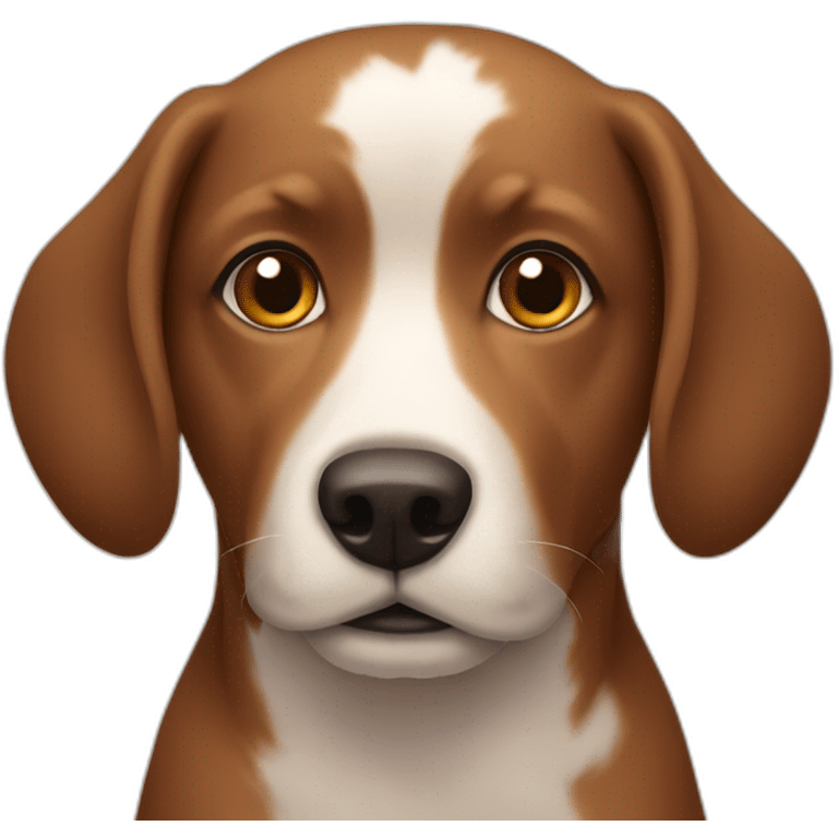 Dog—brown face emoji