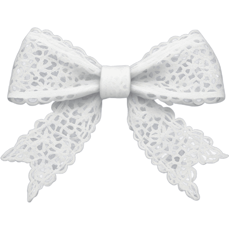 white lace bow emoji