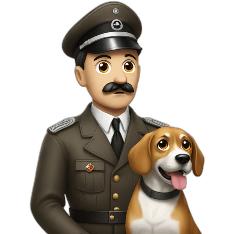 hitler with dog emoji